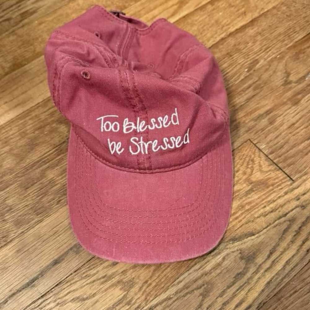 Women’s Pink Cap - Too Blessed to be Stressed